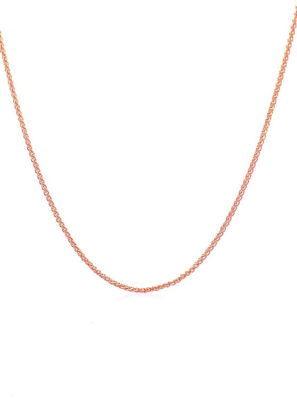 14k Rose Gold Round Wheat Chain 1.0mm - Ellie Belle