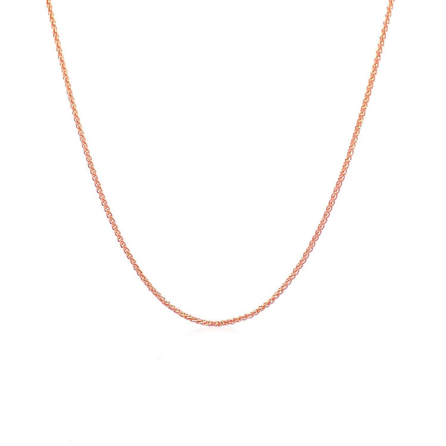 14k Rose Gold Round Wheat Chain 1.0mm - Ellie Belle