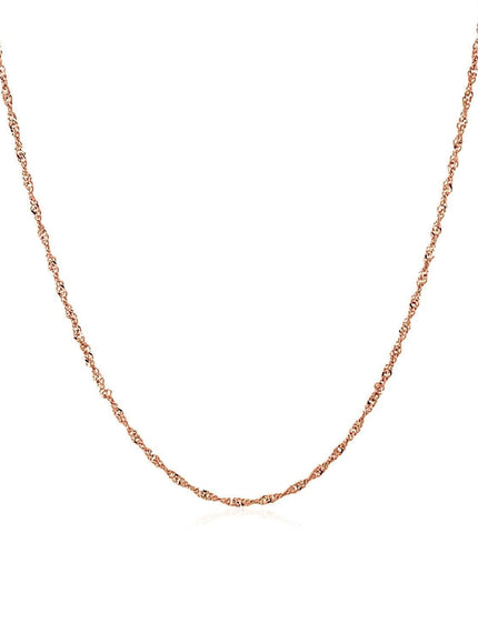 14k Rose Gold Singapore Chain 1.0mm - Ellie Belle