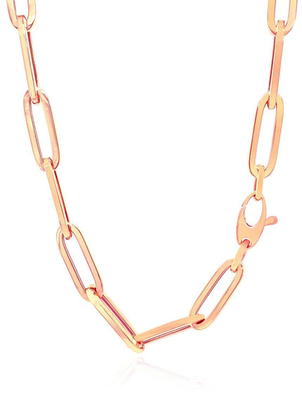 14K Rose Gold Wide Paperclip Chain (6.1mm) - Ellie Belle