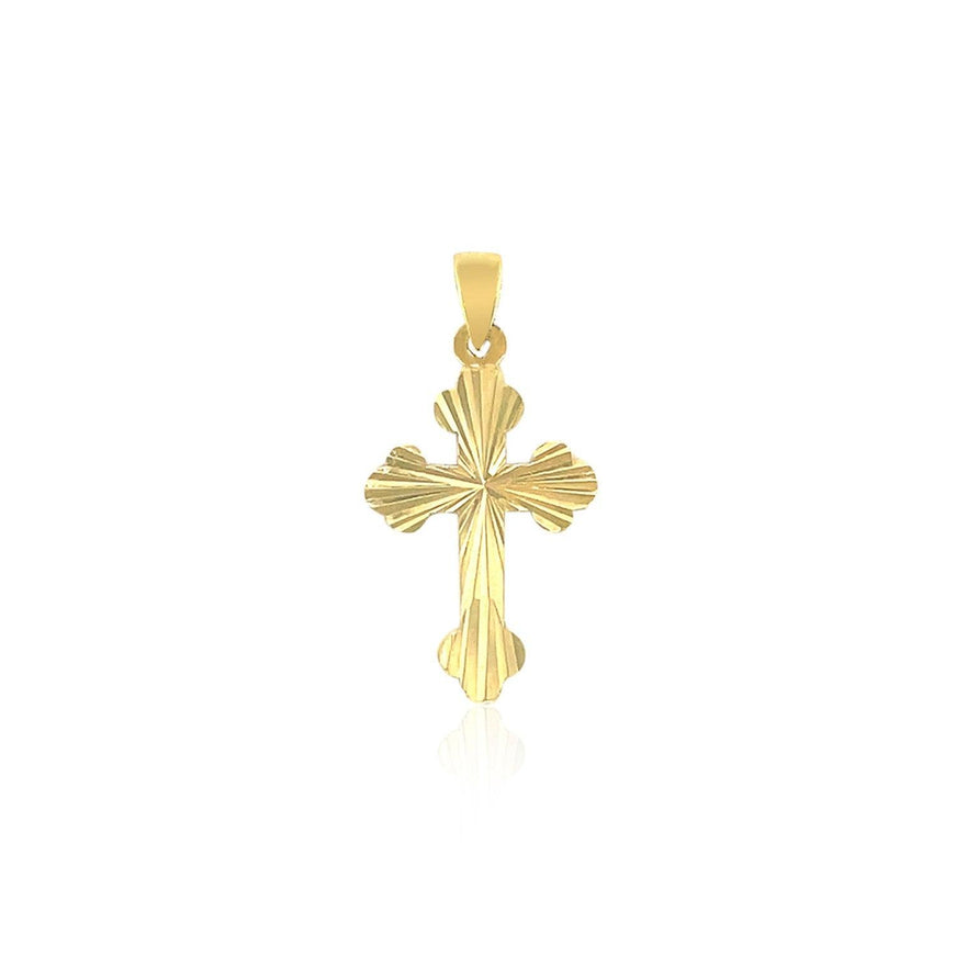 14k Tri Color Gold Cross Pendant - Ellie Belle