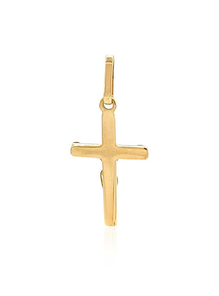 14k Two Tone Gold Crucifix Motif Pendant - Ellie Belle