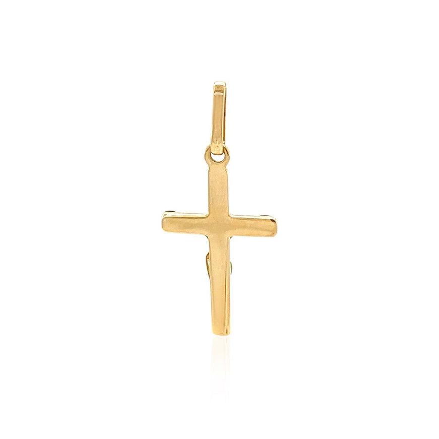 14k Two Tone Gold Crucifix Motif Pendant - Ellie Belle