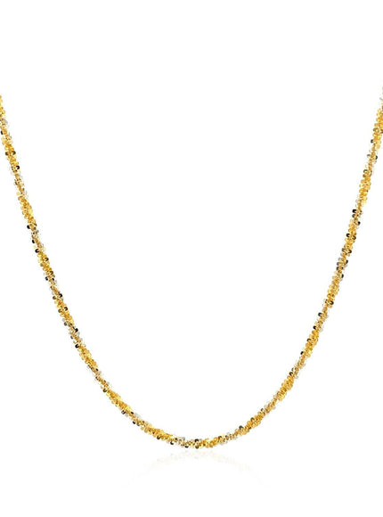 14k White and Yellow Gold Two Tone Sparkle Chain 1.5mm - Ellie Belle