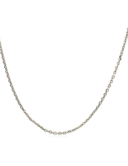 14k White Gold Adjustable Cable Chain 0.9mm - Ellie Belle