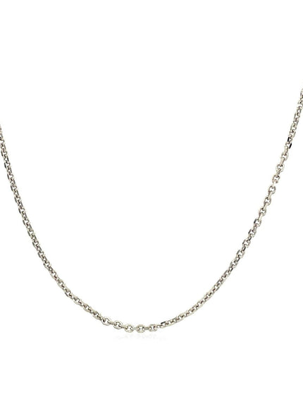 14k White Gold Adjustable Cable Chain 0.9mm - Ellie Belle