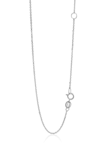 14k White Gold Adjustable Cable Chain 1.1mm - Ellie Belle