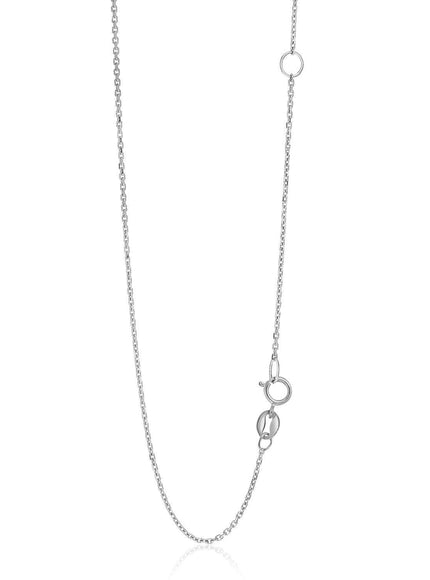 14k White Gold Adjustable Cable Chain 1.1mm - Ellie Belle