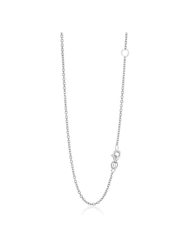 14k White Gold Adjustable Cable Chain 1.5mm - Ellie Belle