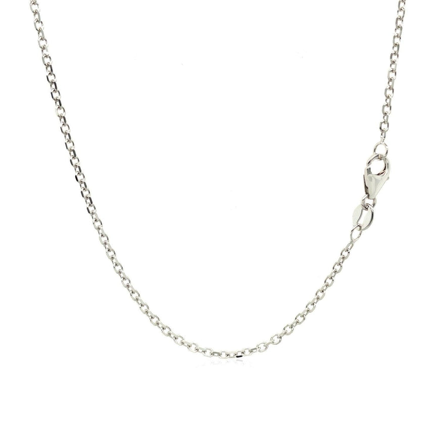 14k White Gold Adjustable Cable Chain 1.5mm - Ellie Belle