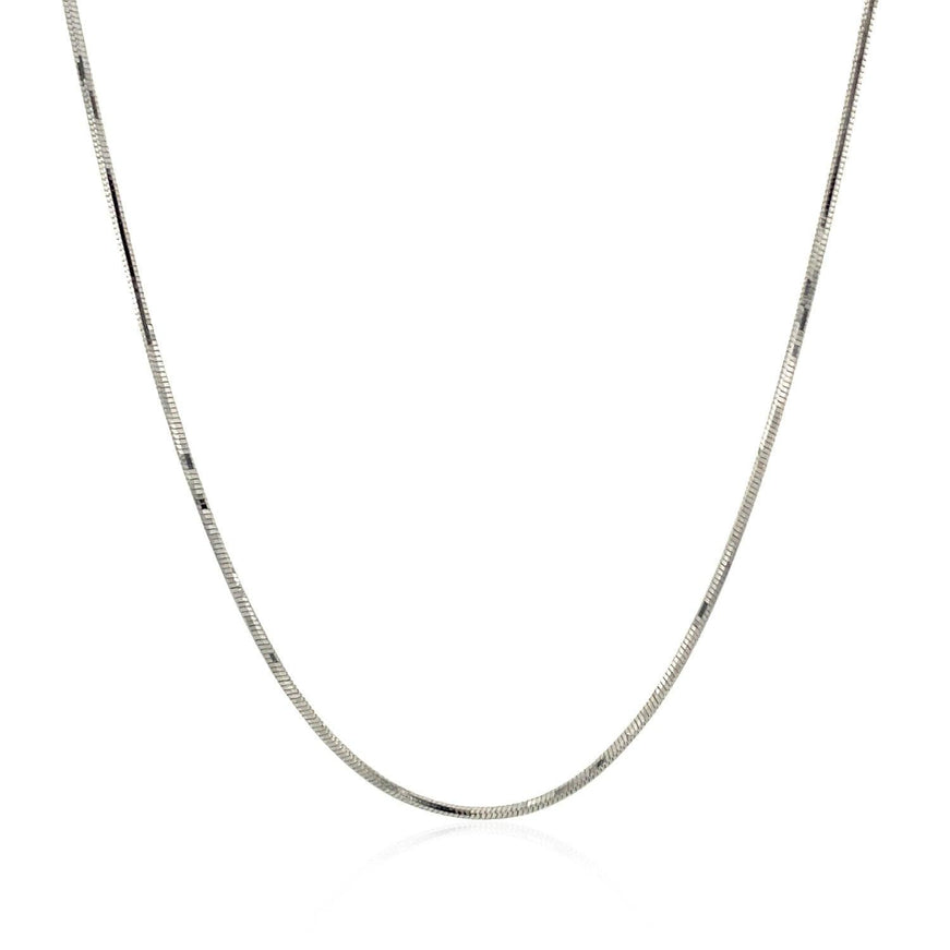 14k White Gold Adjustable Snake Chain 0.85mm - Ellie Belle