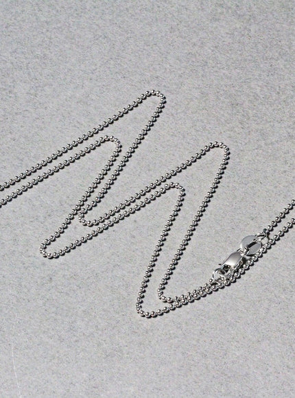 14k White Gold Bead Chain 1.0mm - Ellie Belle