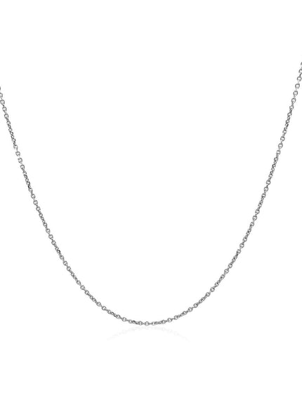 14k White Gold Cable Link Chain 0.5mm - Ellie Belle