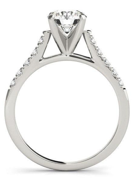 14k White Gold Cathedral Design Diamond Engagement Ring (1 1/8 cttw) - Ellie Belle