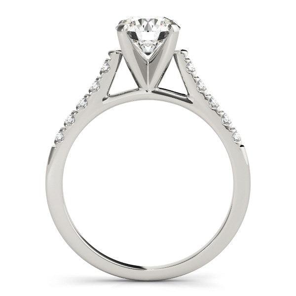 14k White Gold Cathedral Design Diamond Engagement Ring (1 1/8 cttw) - Ellie Belle