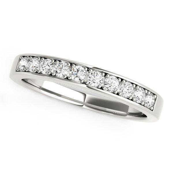 14k White Gold Classic Diamond Wedding Band (1/4 cttw) - Ellie Belle