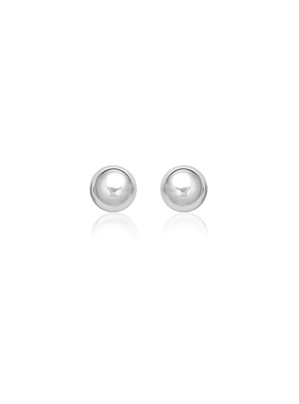 14k White Gold Classic Stud Earrings (8.0 mm) - Ellie Belle