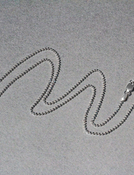 14k White Gold Diamond-Cut Bead Chain 1.2mm - Ellie Belle