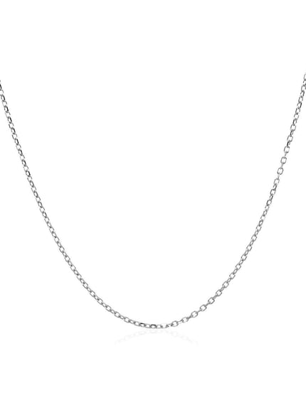 14k White Gold Diamond Cut Cable Link Chain 0.8mm - Ellie Belle