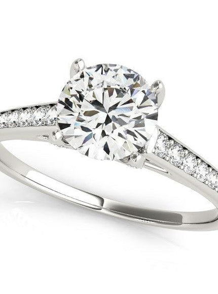 14k White Gold Diamond Engagement Ring With Cathedral Design (1 1/3 cttw) - Ellie Belle