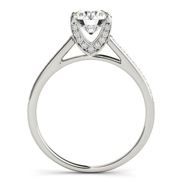 14k White Gold Diamond Engagement Ring With Cathedral Design (1 1/3 cttw) - Ellie Belle