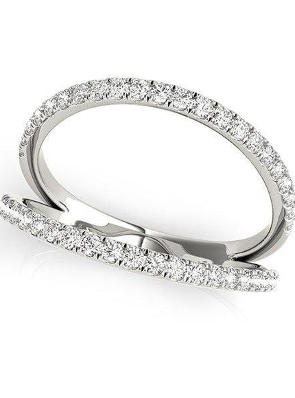 14k White Gold Diamond Split Band Ring (1/4 cttw) - Ellie Belle