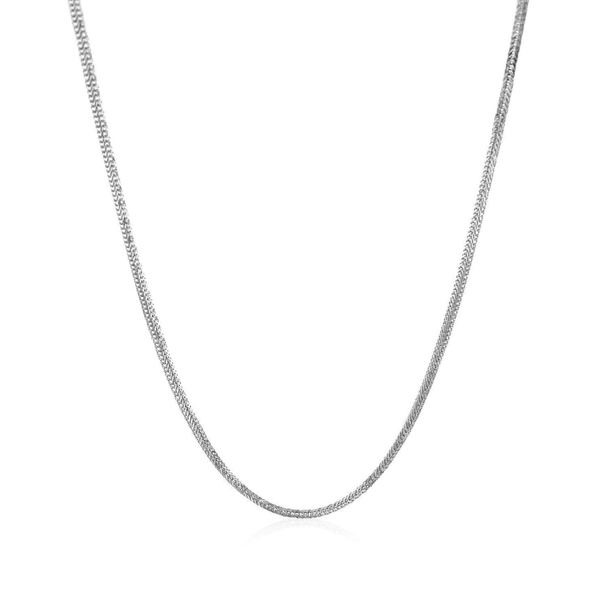 14k White Gold Foxtail 1.0mm Chain - Ellie Belle