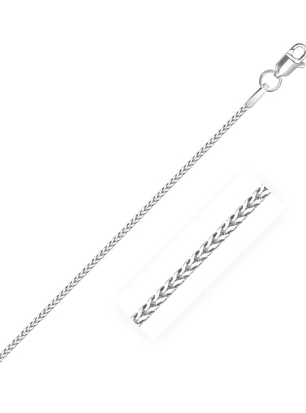 14k White Gold Franco Chain 0.9mm - Ellie Belle