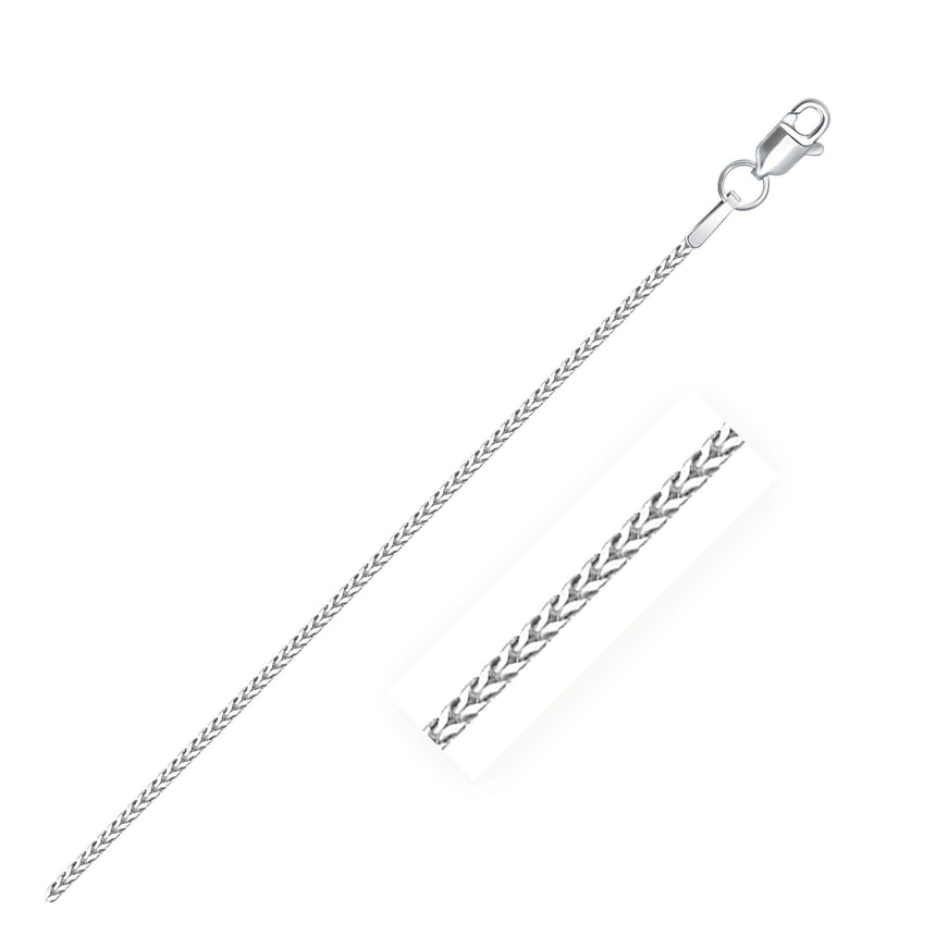 14k White Gold Franco Chain 0.9mm - Ellie Belle