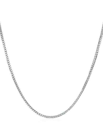 14k White Gold Franco Chain 0.9mm - Ellie Belle