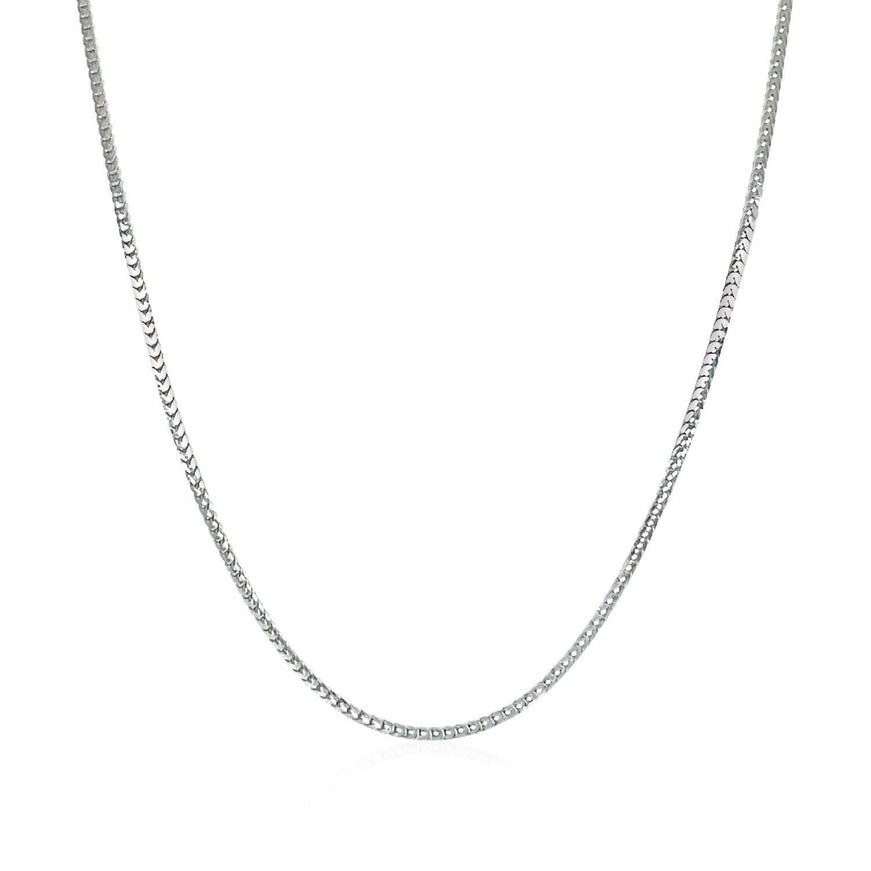 14k White Gold Franco Chain 0.9mm - Ellie Belle