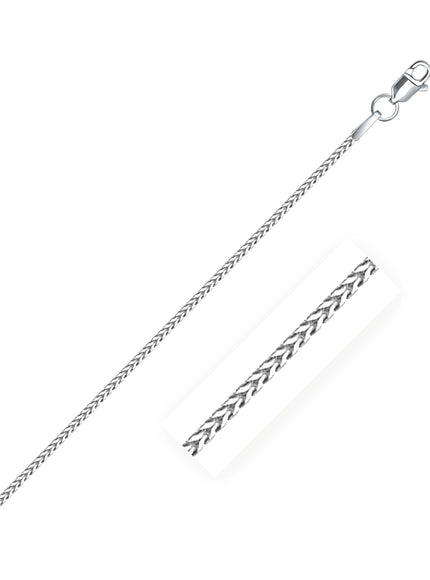 14k White Gold Franco Chain 1.2mm - Ellie Belle