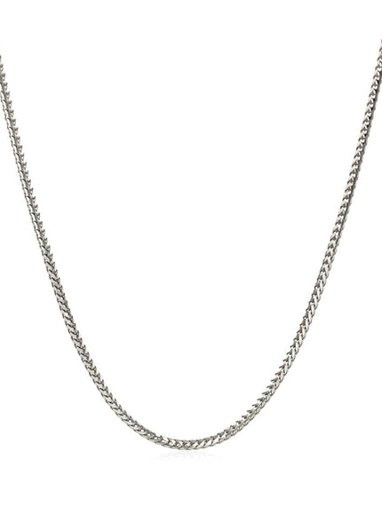 14k White Gold Franco Chain 1.2mm - Ellie Belle