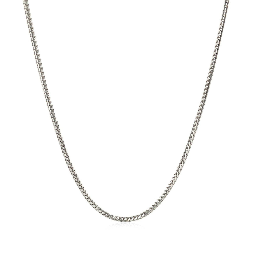 14k White Gold Franco Chain 1.2mm - Ellie Belle