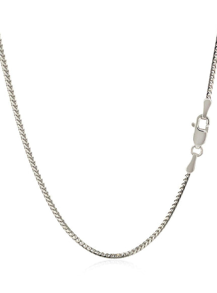 14k White Gold Franco Chain 1.2mm - Ellie Belle