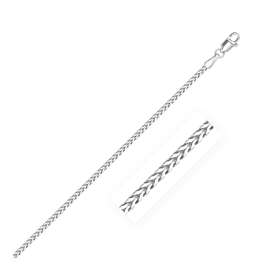 14k white Gold Franco Chain 1.8mm - Ellie Belle