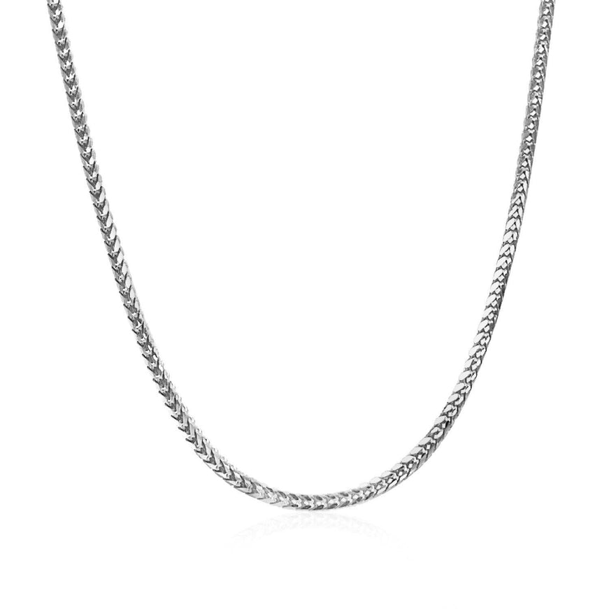 14k white Gold Franco Chain 1.8mm - Ellie Belle