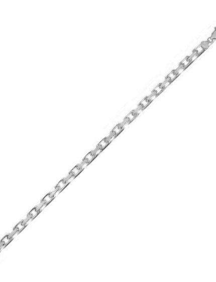 14k White Gold French Cable Link Chain 4.8 mm - Ellie Belle