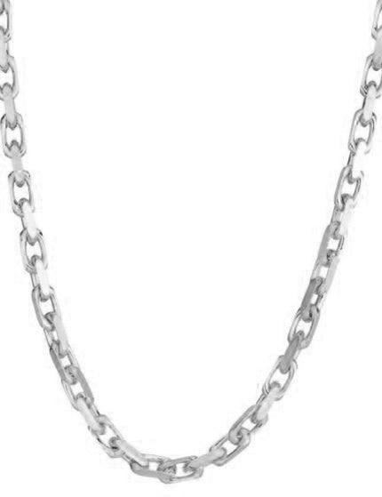 14k White Gold French Cable Link Chain 4.8 mm - Ellie Belle
