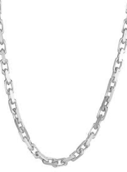 14k White Gold French Cable Link Chain 4.8 mm - Ellie Belle