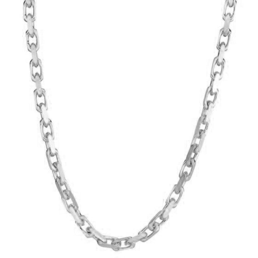 14k White Gold French Cable Link Chain 4.8 mm - Ellie Belle