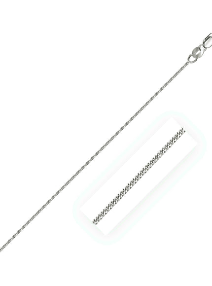 14k White Gold Gourmette Chain 1.0mm - Ellie Belle