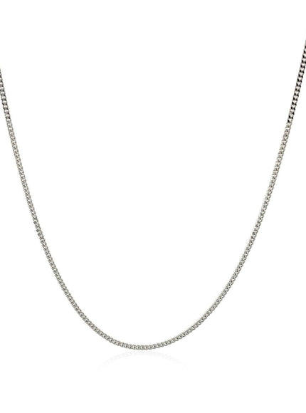 14k White Gold Gourmette Chain 1.0mm - Ellie Belle