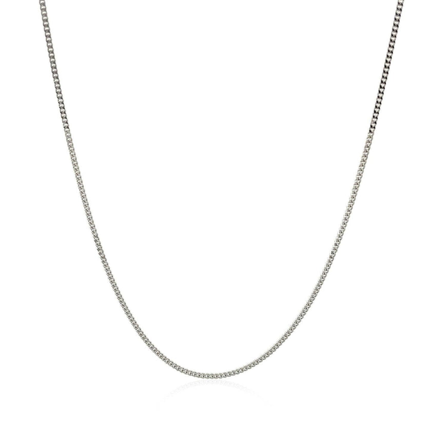 14k White Gold Gourmette Chain 1.0mm - Ellie Belle