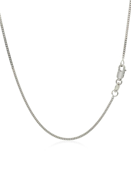 14k White Gold Gourmette Chain 1.0mm - Ellie Belle