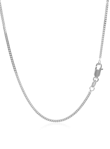 14k White Gold Gourmette Chain 1.5mm - Ellie Belle