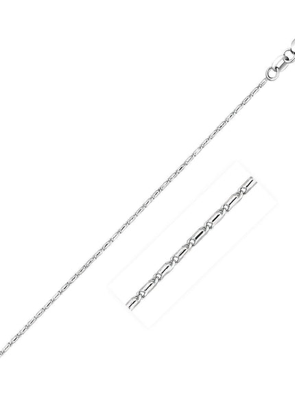 14k White Gold Lumina Pendant Chain 0.9mm - Ellie Belle