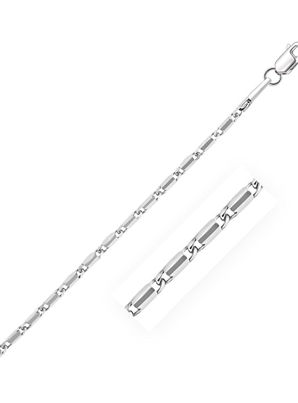 14k White Gold Lumina Pendant Chain 1.0mm - Ellie Belle