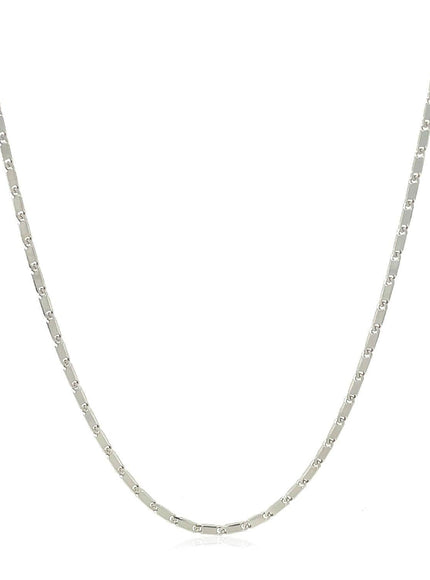 14k White Gold Lumina Pendant Chain 1.0mm - Ellie Belle