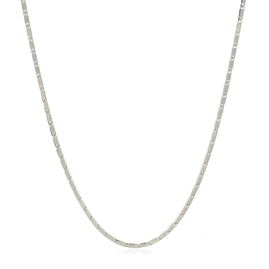 14k White Gold Lumina Pendant Chain 1.0mm - Ellie Belle